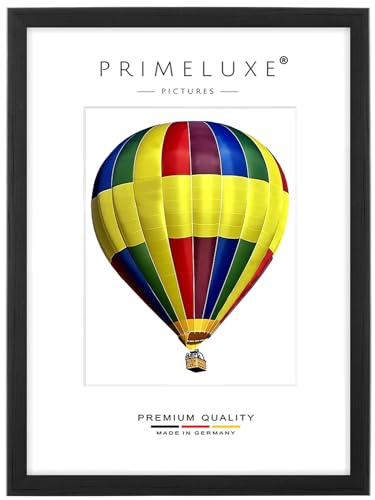 PrimeLuxe Cadre photo en bois 45 x 55 cm (Dimension de l'image) en Pin-Noir | Couleur et taille sélectionnables | pour affiches | Puzzle | collage de photos