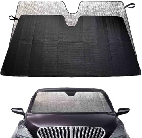 Parasole Auto, 130 * 65CM Parasole Auto Parabrezza Interno Pieghevole, Riflettente, Protezione dai Raggi UV