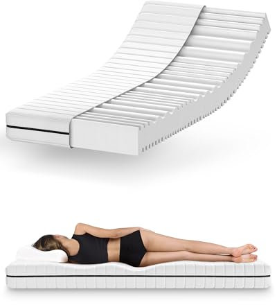 Mister Sandman Matratze, Höhe 18 cm Kaltschaummatratze, Orthopädische 7 Liegezonen Bequeme Rollmatratze für alle Schlafpositionen mit Matratzenbezug Waschbar (80x190, H2/H3)