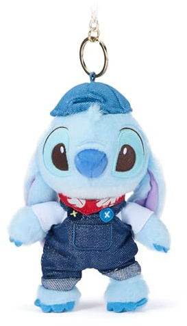 Disney Store Official Peluche Portachiavi Stitch, Lilo e Stitch, 18 cm, Alieno Peluche con Portachiavi Rimovibile, 1+