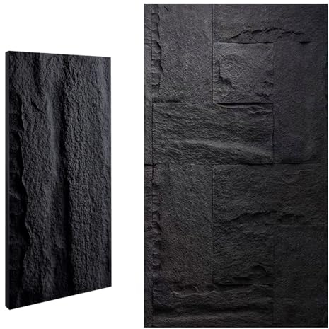 Paneles Decorativos Pared Paneles de Pared 3D de Imitación Roca de Poliuretano para Interior y Exterior, Revestimiento de Papel Pintado Texturizado de 60 X 120 Cm, Revestimiento de Pared Moderno para