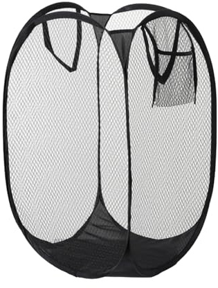 SSKHE Folding Laundry Basket 75L Large Washing Basket Collapsible, Washing Basket Pop up Laundry Hamper Basket with Side Pocket, Laundry Baskets with Handles for Bedroom and Bathroom