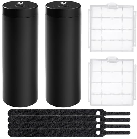 KUOQIY 2 Pezzi 8xAA 12V Supporto Batteria CC 2.1x5.5 mm Femmina, 12V Custodia per Batterie AA con Interruttore On/Off, con Custodia Batteria in Plastica, Nero