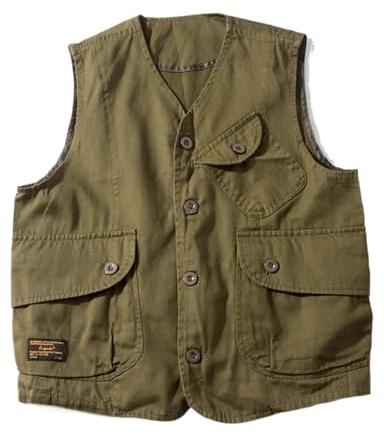 CNYUON Herr arbetskläder väst utomhus lätt last safari fiskevästar skytte resa med fickor flera fickor, gRÖN, 3XL