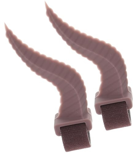 Toddmomy 1 Pair Brown Ox Horn Headphone Attachment Universal Headset Ornament Halloween Devil Horns Cosplay Props Earphone Decoration for Women