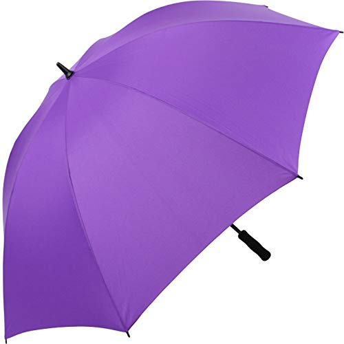 iX-brella Leichter Voll-Fiberglas- Regenschirm für 2 Personen XXL (lila)