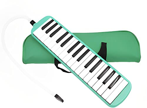 Melodica 32 Key Pianica Portable with Carrying Bag Short and Long Mouthpieces for Beginners Kids Gift