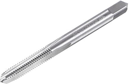 sourcing map Macho Fresado Rosca Roscado M5 x 0.8, Métrico Izquierda Mano Máquina HSS (Alta Velocidad Acero) Sin Recubrimiento 3 Rectas Ranuras Tornillo Rosca H2 Tolerancia