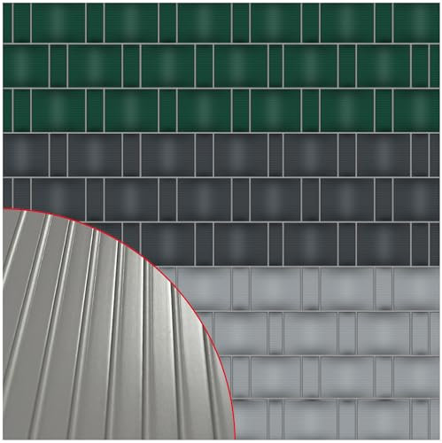 NOOR Tiras de protección de privacidad PP Pro extrafuerte para Valla de Doble Varilla, Color Gris Claro, 0,19 x 2,55 m, Grosor de 1,5 mm, Acanalado, Opaco, protección contra el Viento y la privacidad