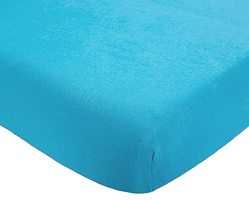 Trois Kilos Sept - Drap Housse Bébé - 100% Coton Jersey Extensible - Doux & Confortable - Bords Elastiqués - Label Oeko-TEX® Standard 100 - Caraibes - 70x140 cm - Lot de 1