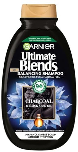 Garnier Ultimate Blends Magnetic Charcoal Shampoo - 300ml: Detoxify and Revitalize Your Hair