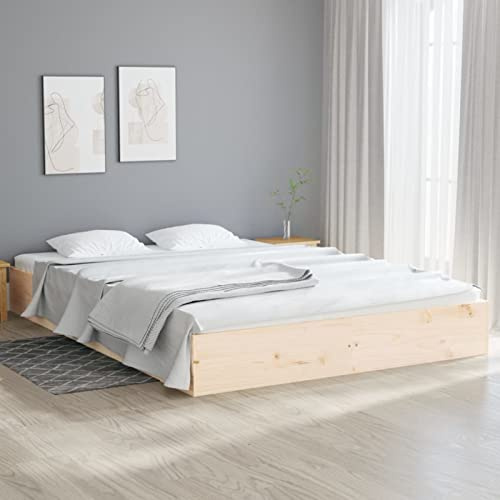 ARKEM Massivholzbett Holzbett Betten Bed Frame Massivholzbett Bettgestell 160x200 cm - 820032