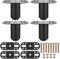 4 Pcs Pied de Lit Sommier a Lattes, Pieds de Lit Réglable 8-12 cm, Pied de Sommier à Lattes, Metallique Pieds de Meuble Réglables, Pied de Meuble pour Table Chaise Armoires Canapé Jambe