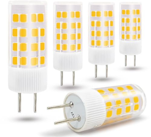GY6.35 LED 12V Stiftsockellampe G6.35 GY6.35 Fassung Warmweiß 3000k Leuchtmittel 3W Ersatz GY6 35 12v 35w Halogen Glühbirne, GY6.35 Bi-Pin JC Typ Nicht Dimmbar AC/DC 12V Steckbirnen, 5 Stück