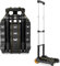 OUUTMEE Folding Hand Truck, 75kg Capacity Sack Barrows with Bungee Cord, 2 Wheels Collapsible Lightweight Trolley Dolly for Luggage, Travel, Moving House, Shopping and Office Use, Black