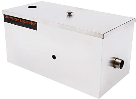 Séparateur de graisse sous l'évier Séparateur de graisse en acier inoxydable Séparateur de graisse commercial pour séparer l'huile et l'eau Argent 60 x 30 x 30 cm