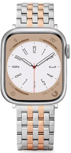 7-Länkigt Metallarmband Kompatibelt med Apple Watch 38/40/41/42/44/45/46/49mm, Unisex Lyxigt Metallarmband iWatch för Serier 11 10 9 8 7 6 5 4 3 2 1 Ultra SE