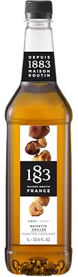 1883 Geröstete Haselnuss Sirup| Qualität aus Frankreich | 1 Liter | PET-Flasche | Vegan