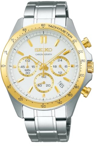 SEIKO SBTR024 Spirit Quarz Chronograph Uhr Versand aus Japan, Weiss/opulenter Garten, Modern