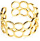 Offener Statement Ring Damen • Chunky Cuff Ring gold • Edelstahl Schmuck mit geometrischem Design • verstellbar ab Größe 60 (Ø 19 mm)