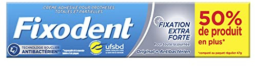 Fixodent Original et Antibactérien Crème adhésive Pour Prothèses Dentaires 70,5g