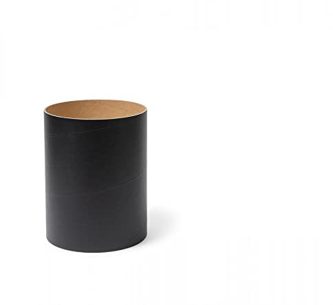 Modulor Papierkorb aus stabilem Hartpapier für Büro, Arbeitszimmer, Kinderzimmer, ø 23 cm, Volumen 12 L, schwarz