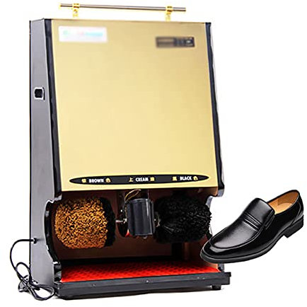 BOBVB Commercial Shoe Polisher Machine, Vertical Automatic Induction Shoe Polisher, Hotel Automatic Shoe Cleaner with Shoe Brush Shoe Shine Kit for Hotel Office Lobby Front Desk