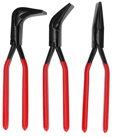 Pinza per Piegare i Metalli 3 Misure Dritta 45 Aggraffatrici a Ganasce 90 Gradi per Piegare Lamiere e Appiattire, Strumento Ideale per Veicoli o Aree Ristrette