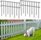 Tier-Absperrzaun, 19 Stück, 33 cm (H) x 8 m (L), kein Graben von Hundezaun, rostfreies Metall, Kaninchenzaun für Garten, Zaun, Lückenfüller für Hund, Kaninchen, Garten, Terrasse