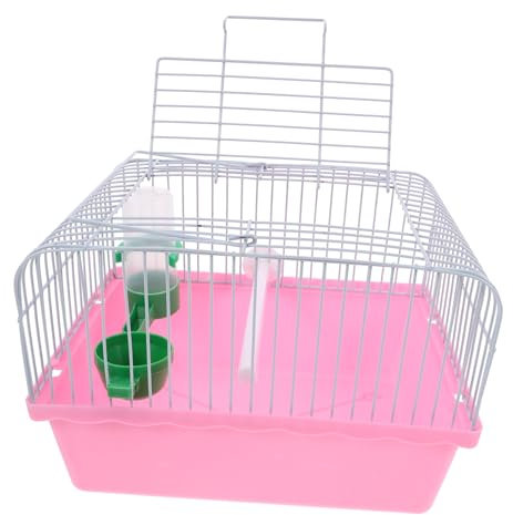 Parliky Tragbarer Nymphensichkäfig Mit Sitzstange Aus Abs Und Eisen Vogeltransporter Für Wellensittiche Und Papageien Inkl Futter Und Wasserbehälter Reise Vogelkäfig Für Unterwegs