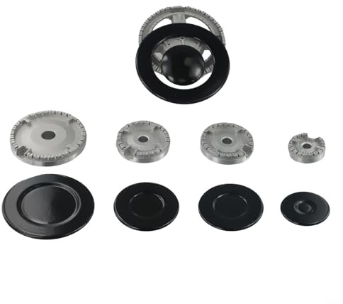 Gas Stove Burner Cap Set, Zinc Alloy Gas Stove Cap Kit, Oven Cooker Cooker Hat Set for SABAF Gas Stoves Cooktop Parts & Accessories(Concave)