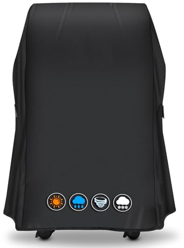 Sonharlar Grillskydd 76 cm 7105 grillskydd för Weber Spirit 210 gasgrill slitstark och vattentät, PU-skydd för Weber Spirit E-210 grill med sidobrickor nedfälld (76 L x 66 B x 109 H cm)