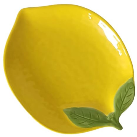 Blogiiup Porte-cuillère, Repos à la cuillère pour Le Dessus de cuisinière, Porte-Cuisson en céramique en Forme de Citron Jaune pour comptoir Cuisine, Repos Mignon pour la louche ou la Pince, Mignonne