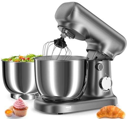 Frullatore Con Doppia Ciotola, 2,5 L + 3 L, Decespugliatore Elettrico A 10 Marce, 1500 W, Incluso Uovo, Coclea E Raschietto Piatto Per Cottura Domestica E Quotidiana