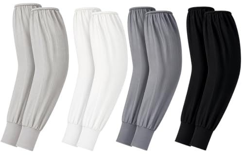 Nexaflow 4 Paires Manchon de Bras Manchette Anti UV Manchon Anti-solaire | Protection UPF 50+ Manche Bras,Couverture de Tatouage pour Homme Femme Sport Cyclisme Golf Course à Pied Randonnée