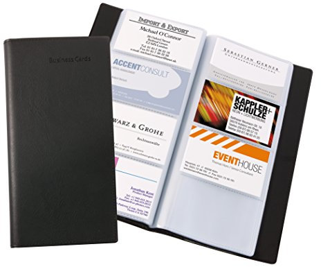 SIGEL VZ172 Visitenkarten-Mappe schwarz, für 192 Karten