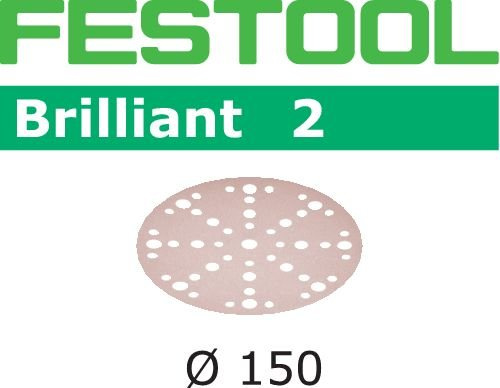 FESTOOL 575143 Multi-Jetstream Schleifscheiben Brilliant 2, Durchmesser 150 mm, Korn 40 mm, 50 Stück
