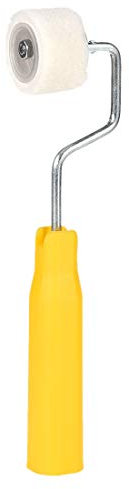 sourcing map Wool Paint Roller Brush 2cm for Household Wall Painting Treatment with Plastic Handle