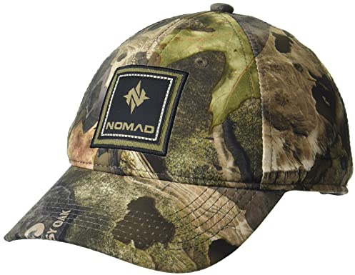 Nomad Casquette tissée pour Homme | Casquette de Chasse Camouflage avec Fermeture à Bouton-Pression, Homme, Capuchon, N3000046, Mossy Oak Droptine Camo – Patch, Taille Unique