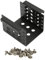 Nicoone Rack di Montaggio HDD da 2,5 Pollici, Design Cavo, Gabbia per Disco Rigido da 2,5 Pollici ad Alta durezza, Supporti e Porta IDE, per SSD HDD IDE da 2,5 Pollici Argento(Nero)