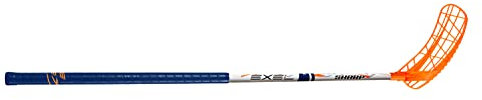 EXEL | Floorball Schläger/Unihockey Stock Sharp, White, High Level Composite/Glassfibre (richtiges Attribut: rechte Hand oben, Linksausalage), Schaftlänge 87 cm, Gesamtlänge 98
