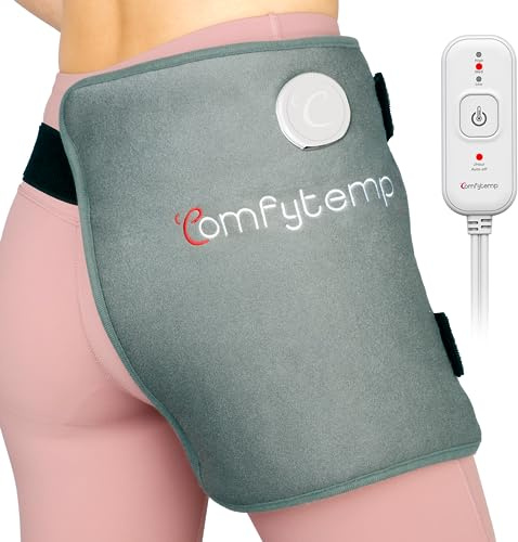 Comfytemp Hip Heating Pad Hip Brace, FSA Eligible Items Only List Birthday Gifts for Mom Women Dad Men, HSA Approve Lower Back Thigh Buttock, Heated Wrap, Electric HSA Heat Pad Hot Relax (S/M)