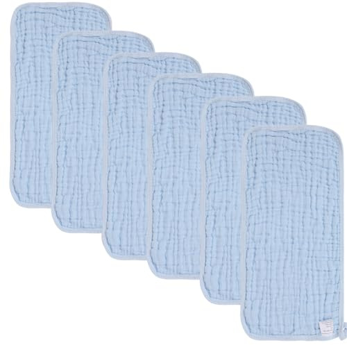 norinori Baby muslindukar muslin fyrkanter 6-pack – rapdukar näsduk tvättlappar 100 % bomull supermjuka och absorberande stora 50 x 25 cm nödvändigheter för nyfödda för pojkar flickor present 6 lager