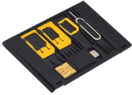 LRXIYODE 5PCS Sim Adapter Set Nano to Micro with Otg Phone Reader Sim Card Kit for Smartphone Use Portable Design Random Color Random Color