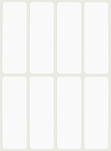 White Sticky Labels Tag Sticker 7.5cm x 2.5cm Writable Rectangle Label for File Folder Tabs - 120 Pack by Royal Green