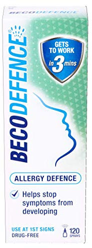 Becodefence Nasal Spray - AllergyHay Fever Defence from the First Signs of Symptoms - Gets to Work in 3 Minutes NonDrowsy 120 Sprays, 20 ml (Pack of 1)