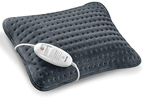Beurer HK48 Cosy Heated Cushion | Sofa cushion with integrated heat pad | Rapid warm-up function | 3 temperature settings | Extra soft reversible cover | Machine washable | Beurer Safety System