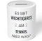 JUNIWORDS Spardose Sparbüchse, Es gibt wichtigeres als Tennis. Aber was? (1009936)