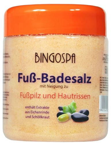 Sel de bain pour les pieds avec tendance aux champignons et aux fissures de la peau, 550 g. BINGOSPA