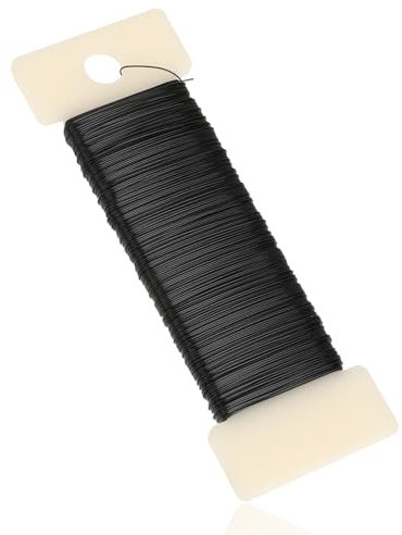 50m Black Jewellery Making Wire - 0.35mm, Ideal for Florists, DIY Crafts, Wedding Decorations